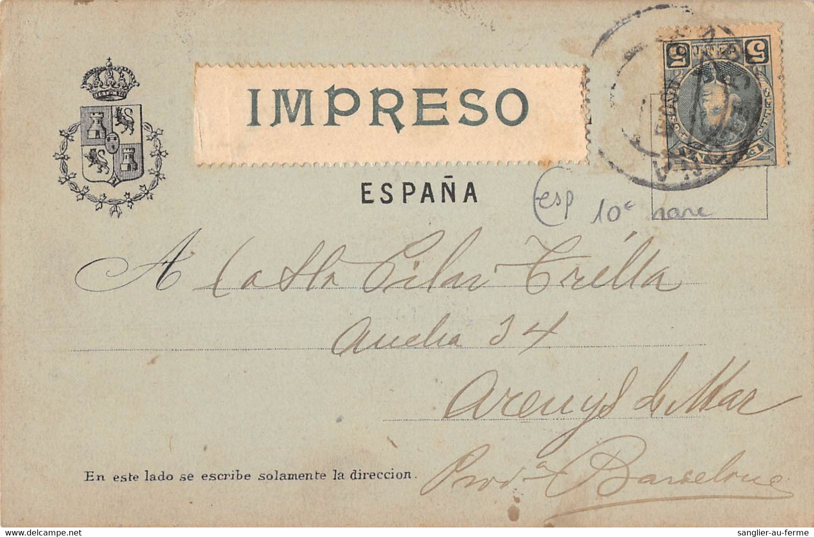 CPA ESPAGNE BARCELONA CALDETAS TERMAS TITUS  (cpa Rare - Autres & Non Classés