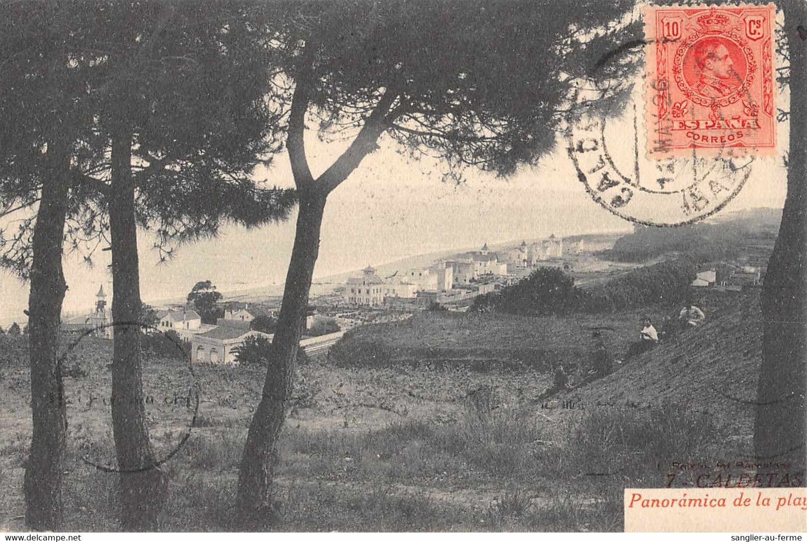 CPA ESPAGNE CALDETAS PANORAMICA DE LA PLAYA  (cliché Rare - Sonstige & Ohne Zuordnung