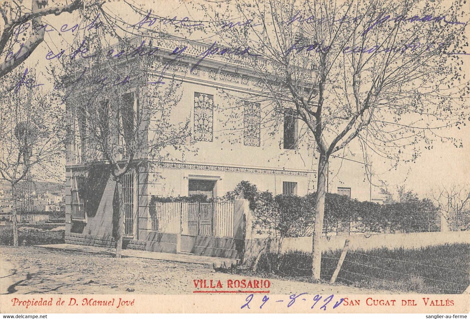 CPA ESPAGNE SAN CUGAT DEL VALLES VILLA ROSARIO (cliché Rare - Andere & Zonder Classificatie