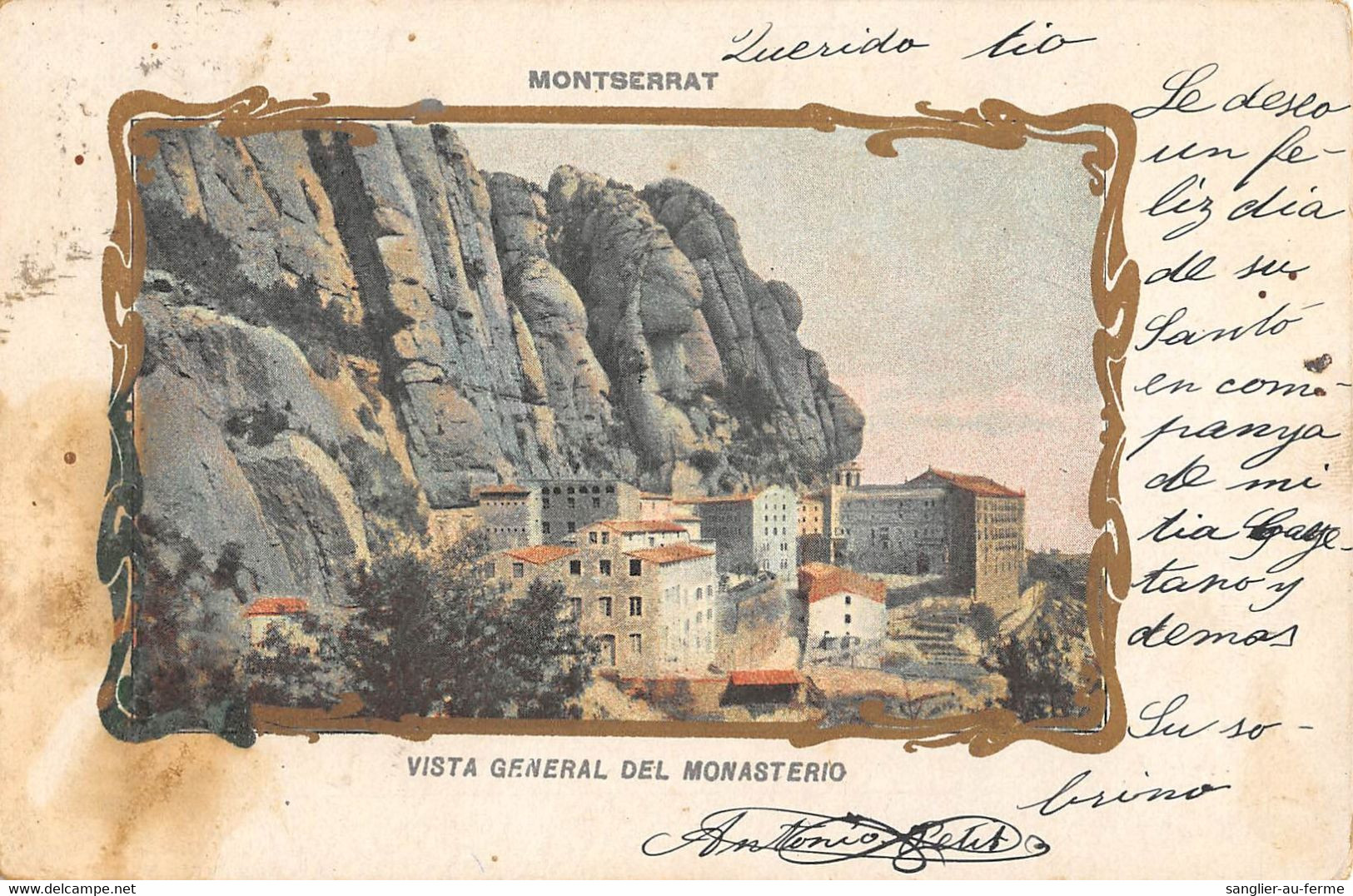 CPA ESPAGNE MONTSERRAT VISTA GENERAL DEL MONASTERIO - Andere & Zonder Classificatie