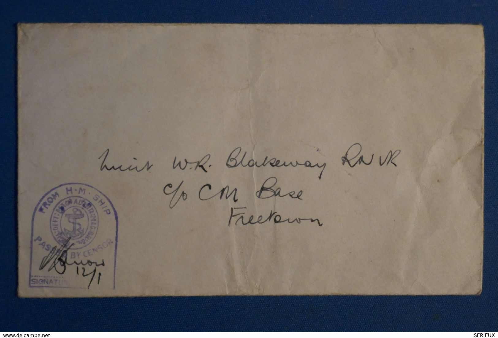 AK3  GRANDE BRETAGNE BELLE  LETTRE CENSUREE 1944  POUR  FREETOWN    +++ ++AFFRANCH. INTERESSANT - Autres & Non Classés