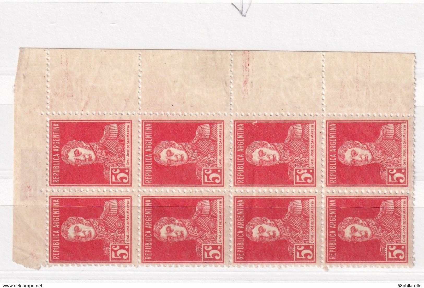 ARGENTINE   YT N° 233 VARIETE 1 TIMBRE AVEC TACHES BLANCHES - Unused Stamps