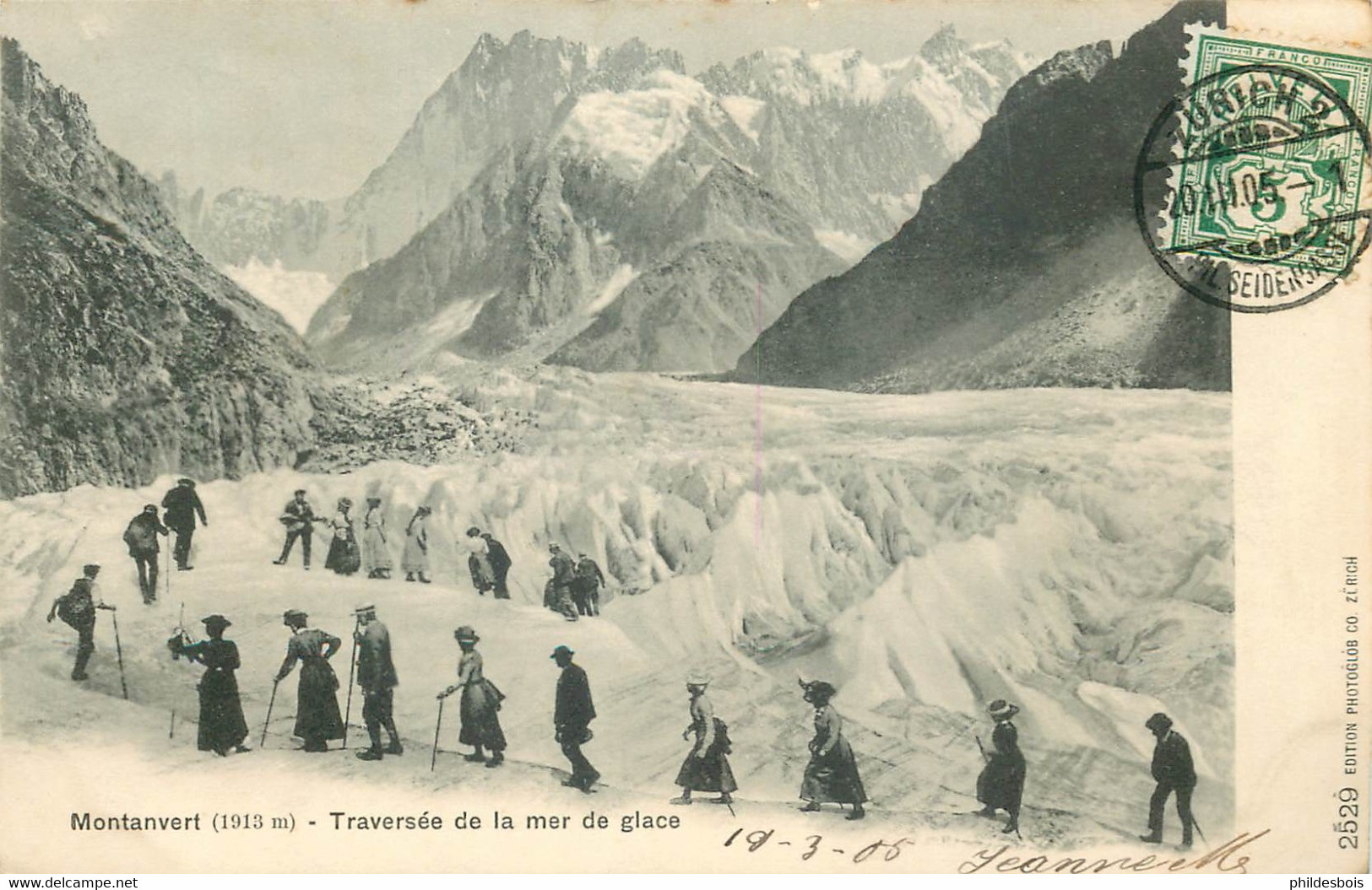 SUISSE  MONTANVERT Traversée De La Mer De Glace - Avers