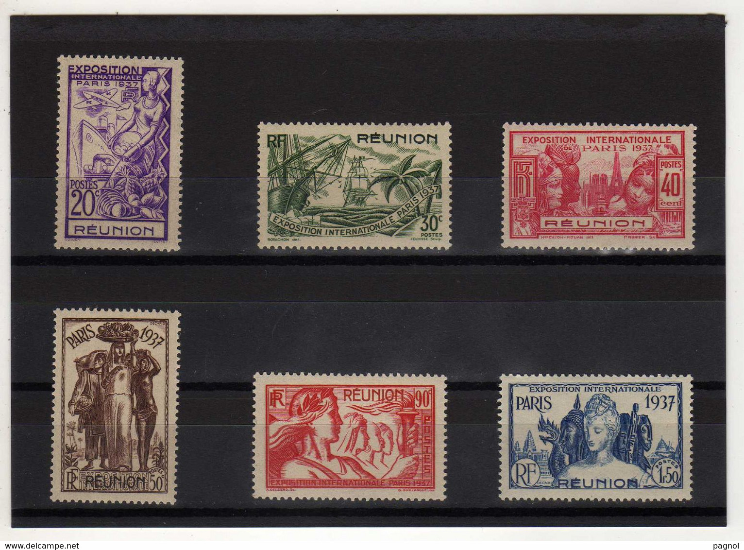 Réunion :  Exposition Internationale De Paris 1937 : N° 149/154 - Other & Unclassified