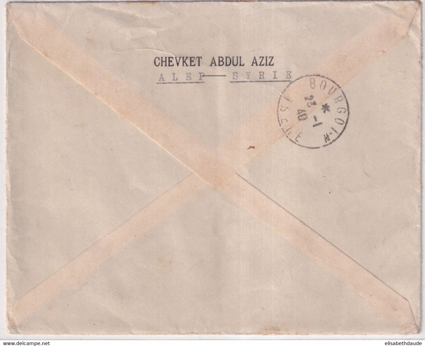 SYRIE - 1940 - ENVELOPPE RECOMMANDEE De ALEP => BOURGOIN ISERE - Briefe U. Dokumente