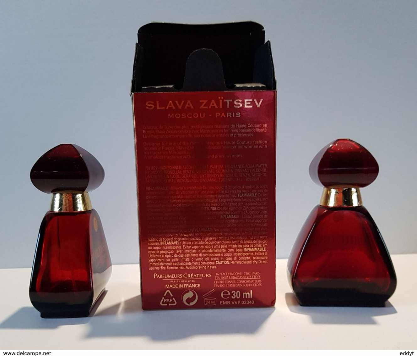 2 Flacons Parfum Vaporisateur + 1 Boites  "  XXXXXXXX " - Flacons - Vides Collection - Flaconi Profumi (vuoti)