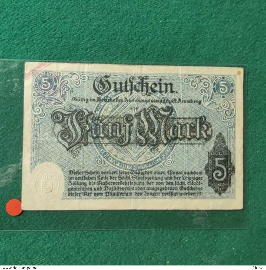 GERMANIA 5 MARK 1918 - 5 Mark