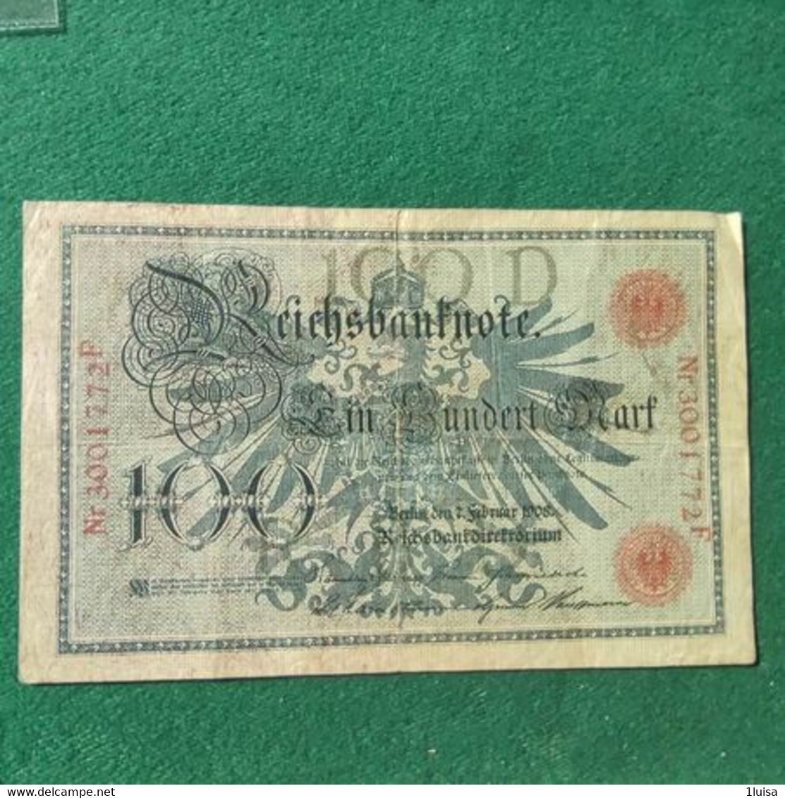 GERMANIA 100 MARK 1908 - 100 Mark