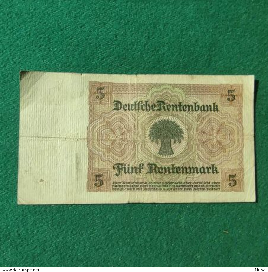 GERMANIA 5 MARK 1926 - 5 Rentenmark