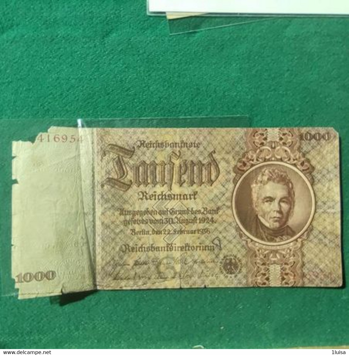 GERMANIA 1000 MARK 1936 - 1000 Reichsmark