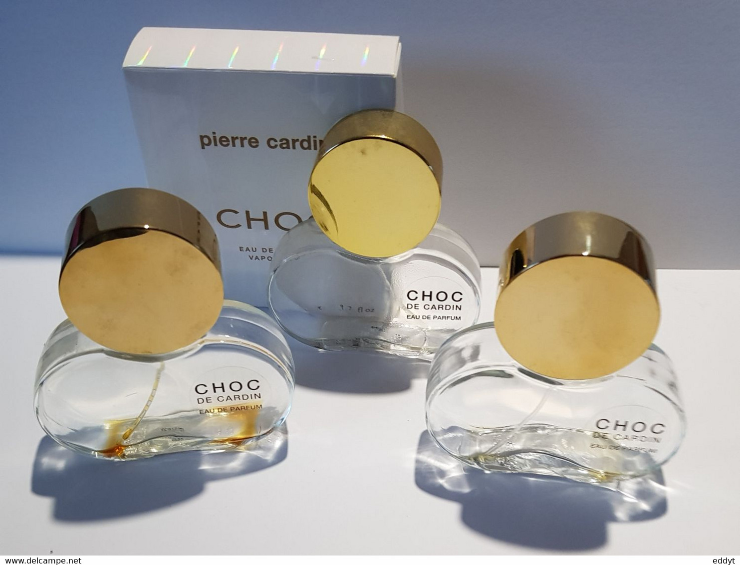 3 Flacons Parfums Vaporisateur + Boite 50 Ml - Flacons - Vides Collection CHOC De PIERRE CARDIN Détailles Sur Demandende - Flesjes (leeg)
