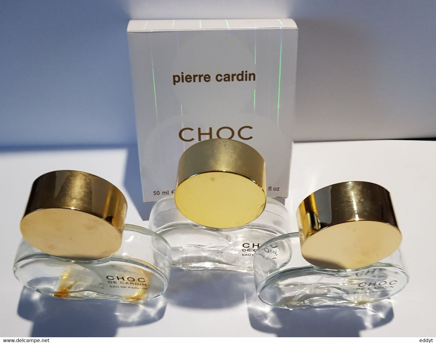 3 Flacons Parfums Vaporisateur + Boite 50 Ml - Flacons - Vides Collection CHOC De PIERRE CARDIN Détailles Sur Demandende - Flaconi Profumi (vuoti)