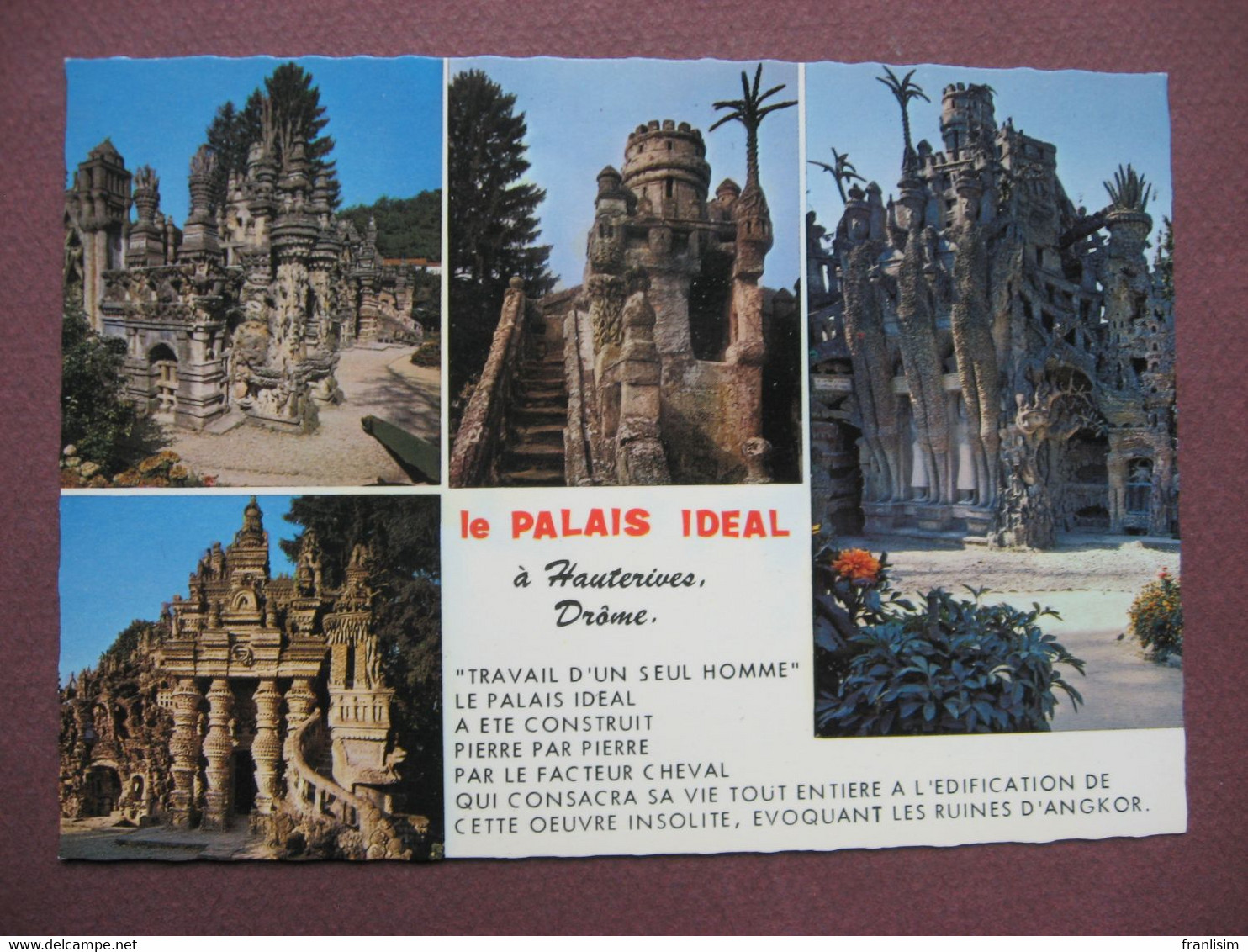 Lot de 7 CPA CPSM PHOTO  26 HAUTERIVES Palais Idéal du FACTEUR CHEVAL 1970