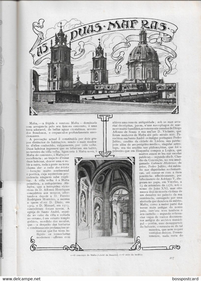 Mafra - Carcavelos -  Lisboa - Ilustração Portuguesa Nº 234, 1910 - Portugal