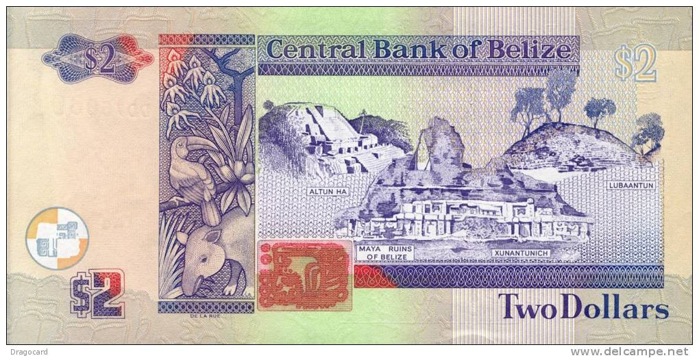 BELIZE 2 DOLLARS 2005   BANKNOTE UNC    C8P1 - Belize