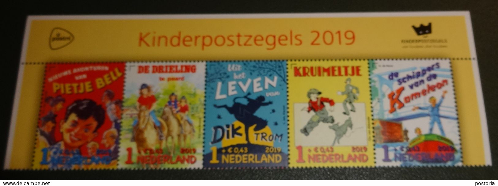 Nederland - NVPH - 3786 Tm 3790- 2019 - Postfris - MNH - Kinderpostzegels - Kinderboeken - Strook 5 Stuks - Tab - Ongebruikt