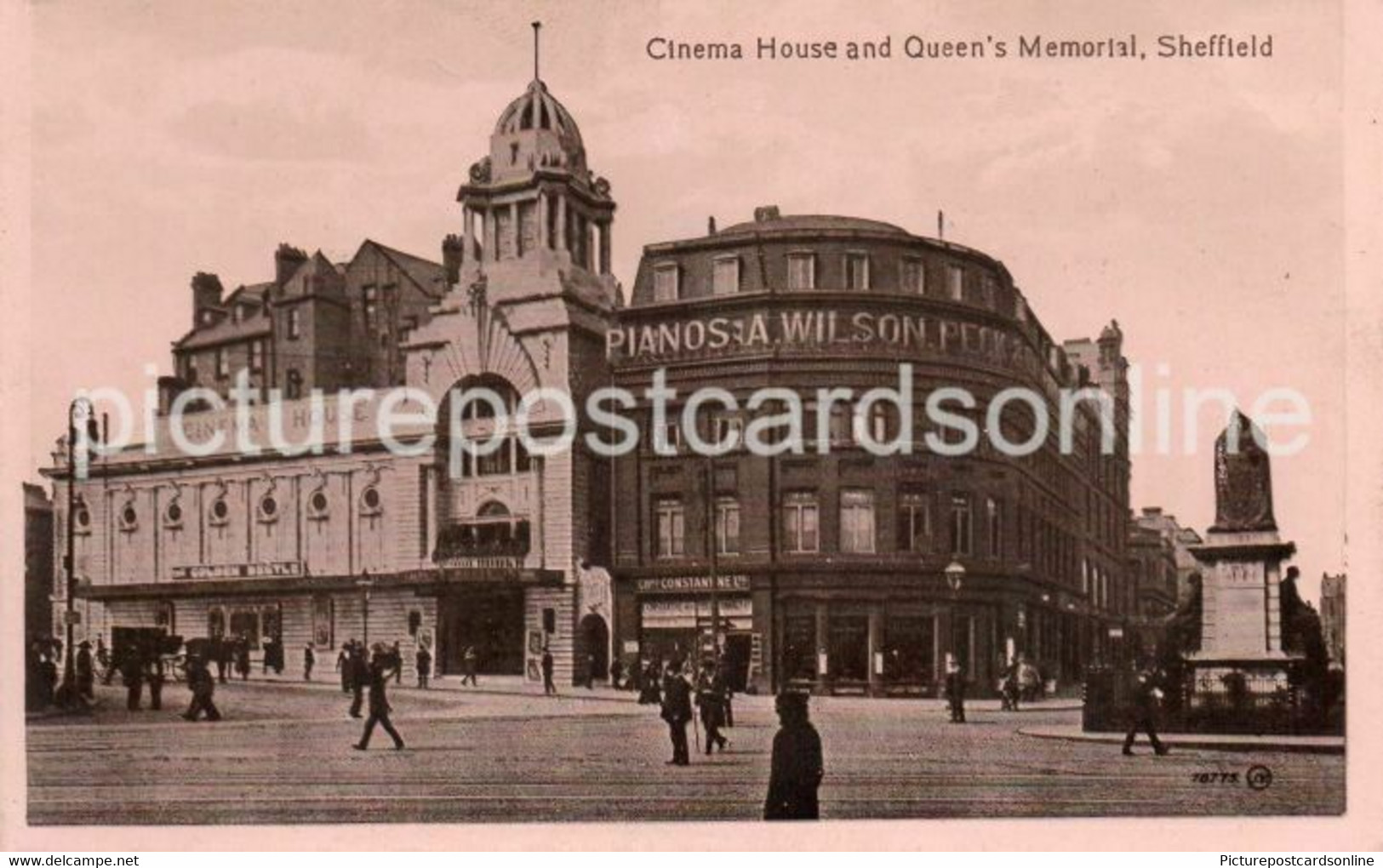 SHEFFIELD CINEMA HOUSE & QUEENS MEMORIAL OLD B/W POSTCARD YORKSHIRE - Sheffield