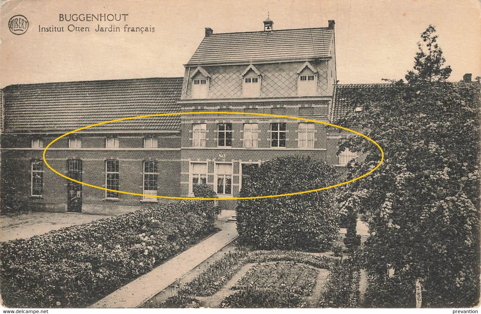 BUGGENHOUT - Institut Otten - Jardin Français - Carte Circulé En 1925 - Buggenhout