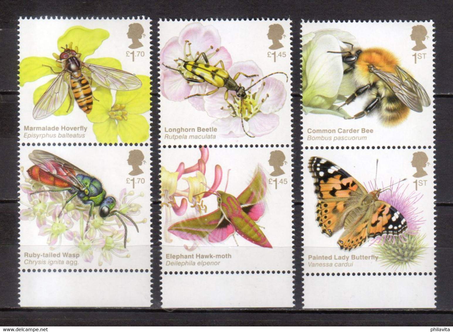 2020 Great Britain / UK Briliant Bugs Insects MNH** MiNr. 4657 - 4662 Animals Nature Fly Bees Butterflies - Ungebraucht