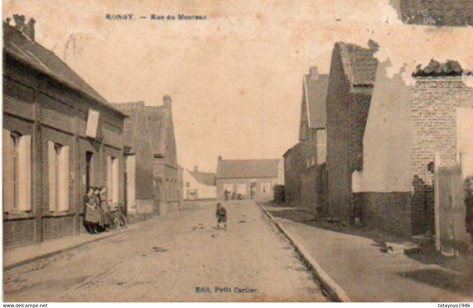 Rongy  Rue De Monceau Animée Voir état Voyagé En 1922 - Brunehaut