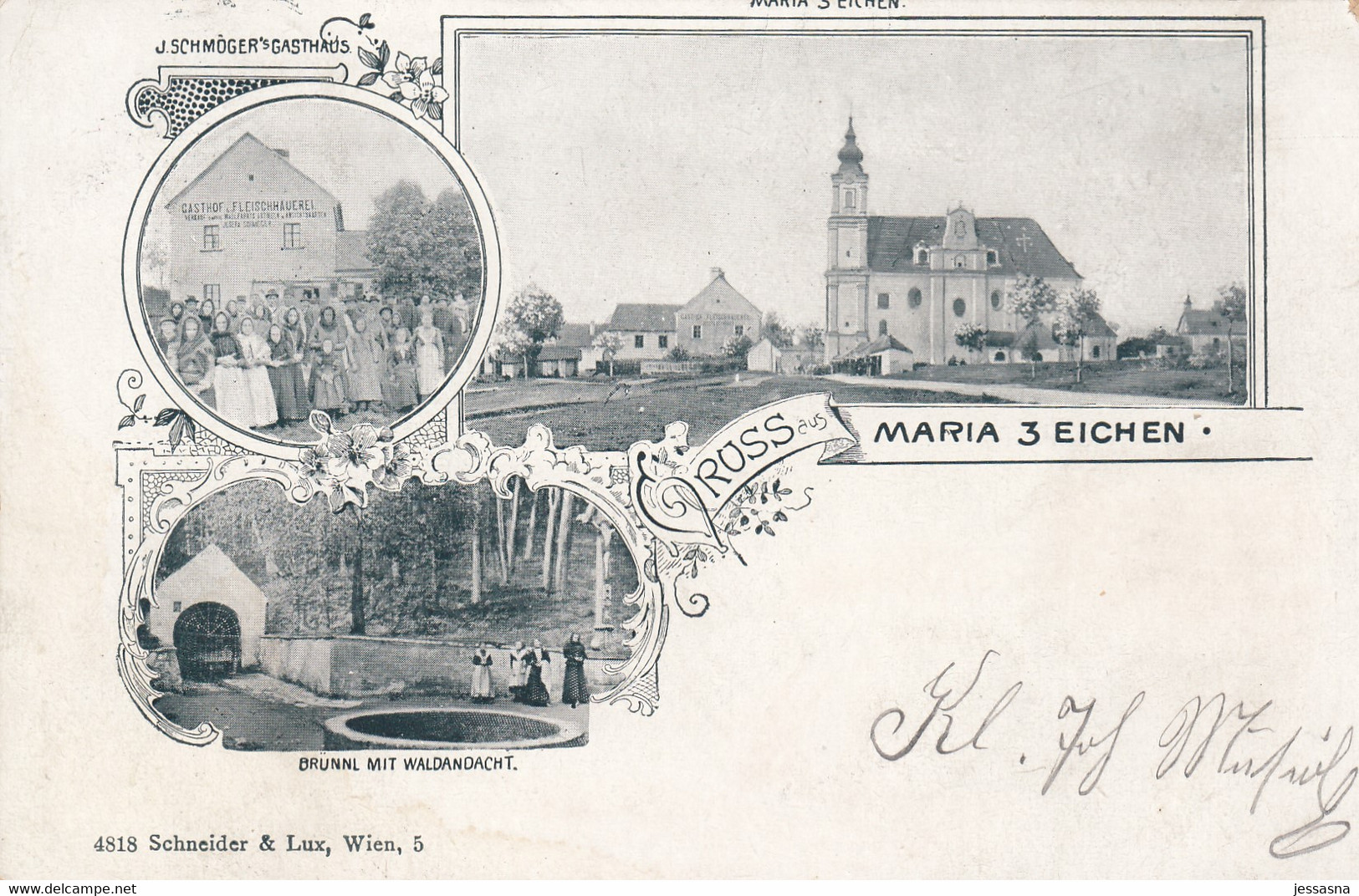 AK - NÖ - Maria 3 Eichen Mehrbild Mit Altem Gasthof Fleischerei Schmöger - 1900 - Horn