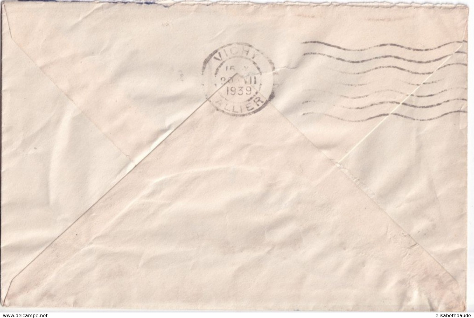 TUNISIE - 1939 - ENVELOPPE De GOUBELLAT ! Avec BOITE MOBILE ! => VICHY - Storia Postale