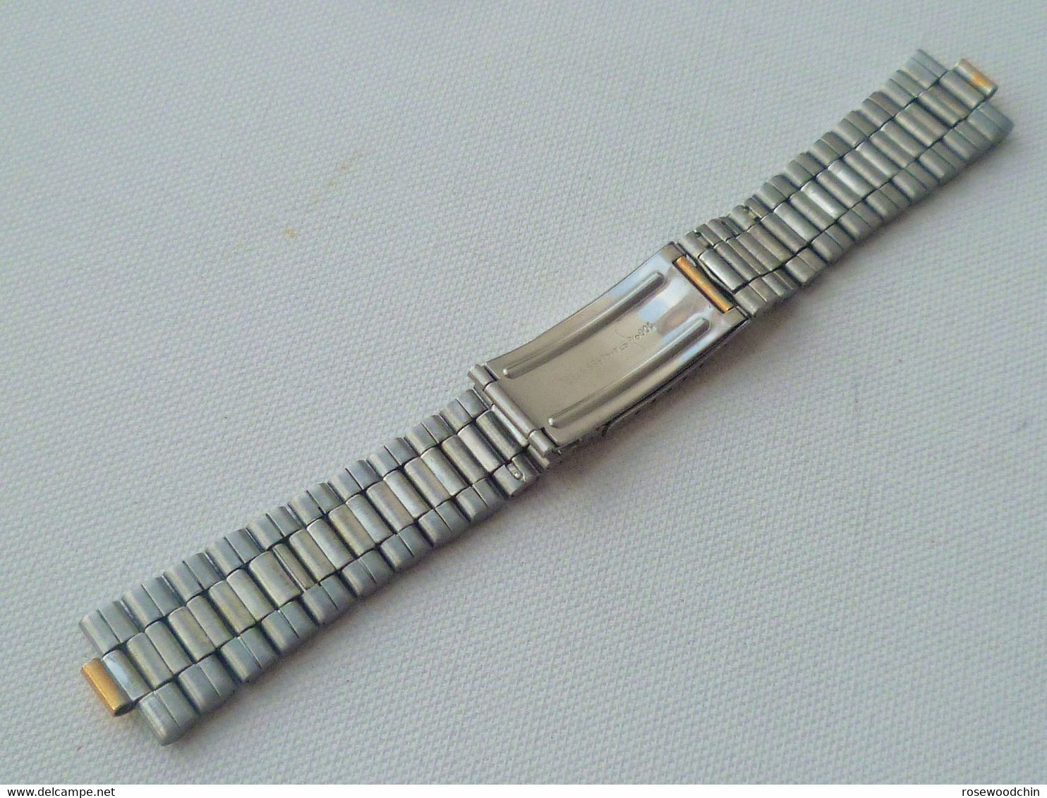 Vintage Gold Tone / Stainless Steel Watch Band Bracelet Lug 18 Mm (#57) NEW ! - Montres Gousset