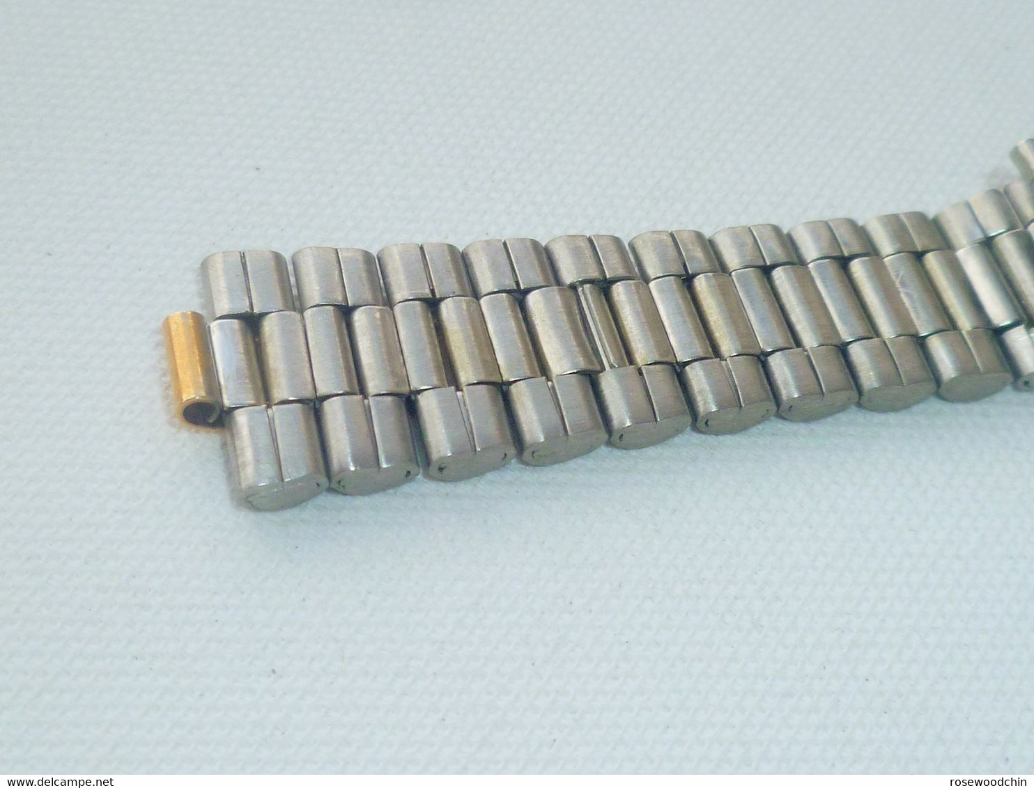 Vintage Gold Tone / Stainless Steel Watch Band Bracelet Lug 18 mm (#57) NEW !
