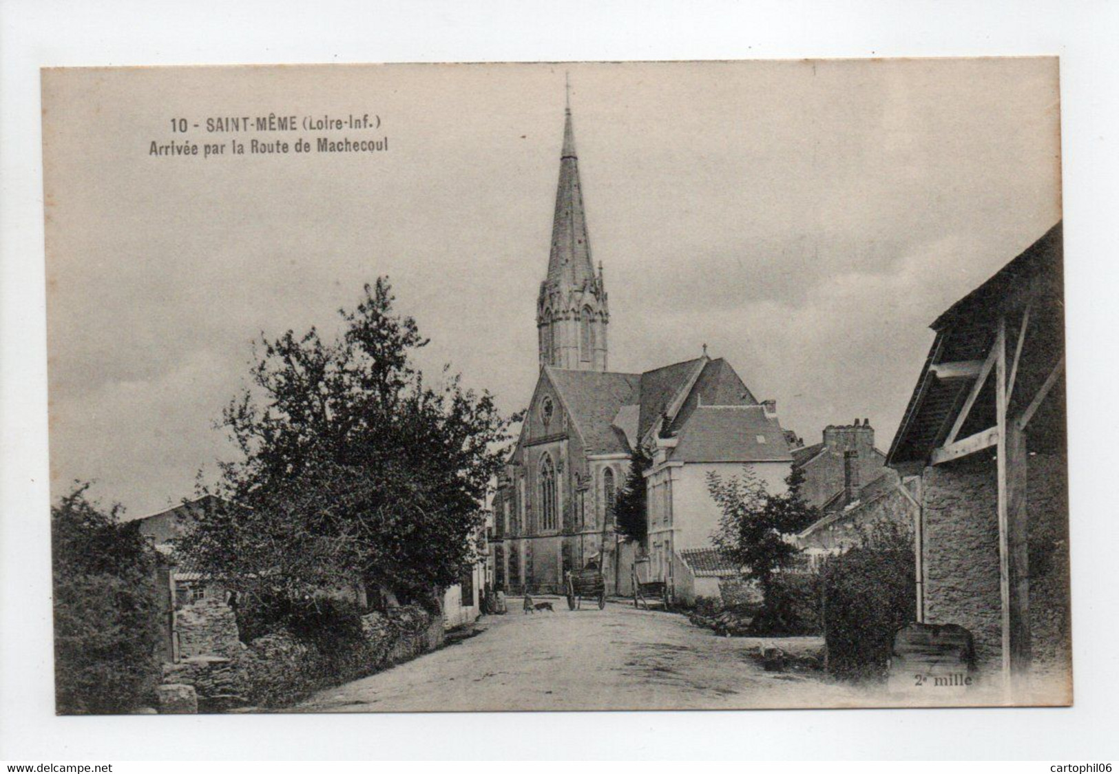 - CPA SAINT-MÊME (Machecoul-Saint-Même / 44) - Arrivée Par La Route De Machecoul - Edition Chapeau N° 10 - - Machecoul