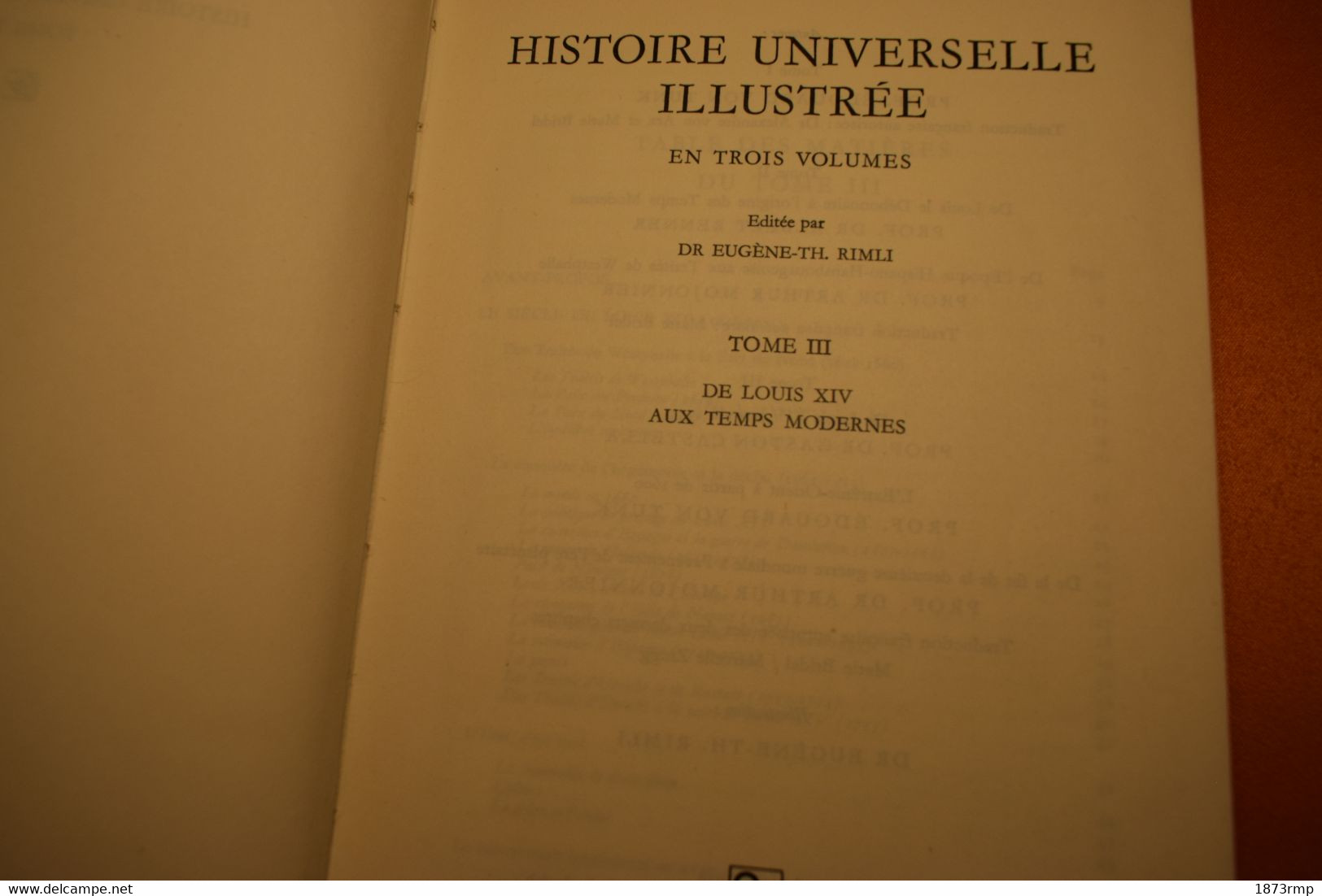 HISTOIRE UNIVERSELLE ILLUSTRÉE TROIS VOLUMES