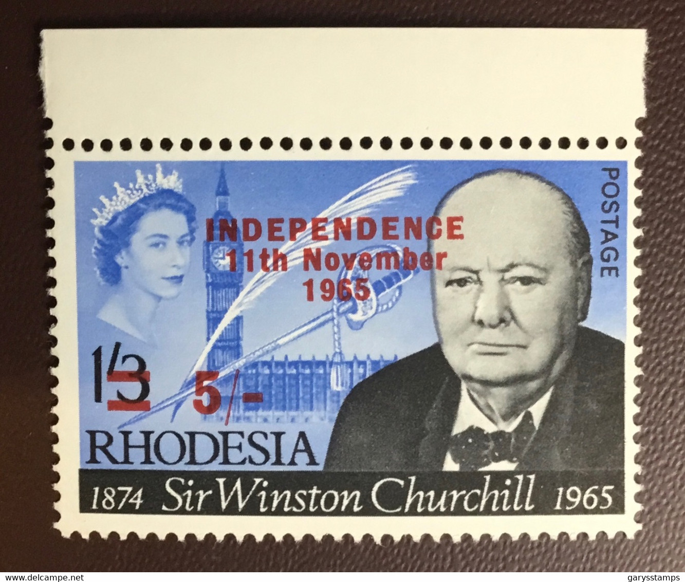 Rhodesia 1966 Churchill Independence & Surcharge Overprint MNH - Rhodesien (1964-1980)