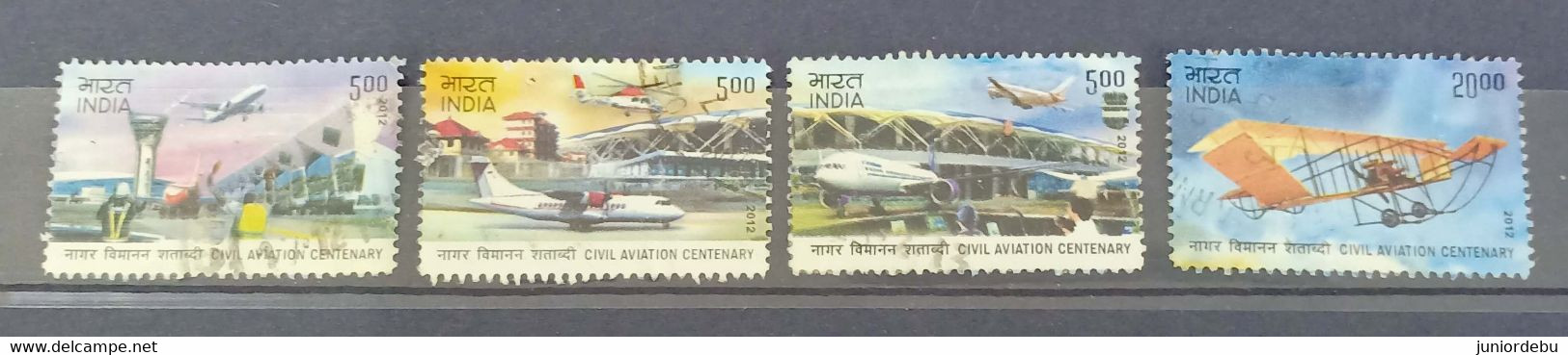 India - 2012 - Centenary Of Civil Aviation - Complete Set - Used - Nice Selection. - Gebraucht