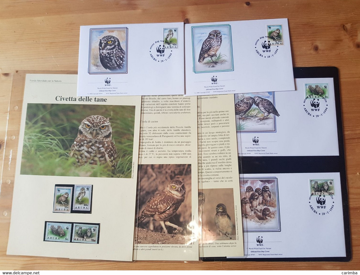 1994 ARUBA WWF CIVETTA DELLE TANE - Collections, Lots & Séries