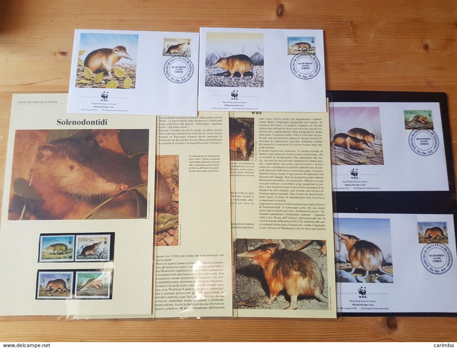 REPUBLICA DOMINICANA WWF SOLENODONTIDI - Collections, Lots & Series