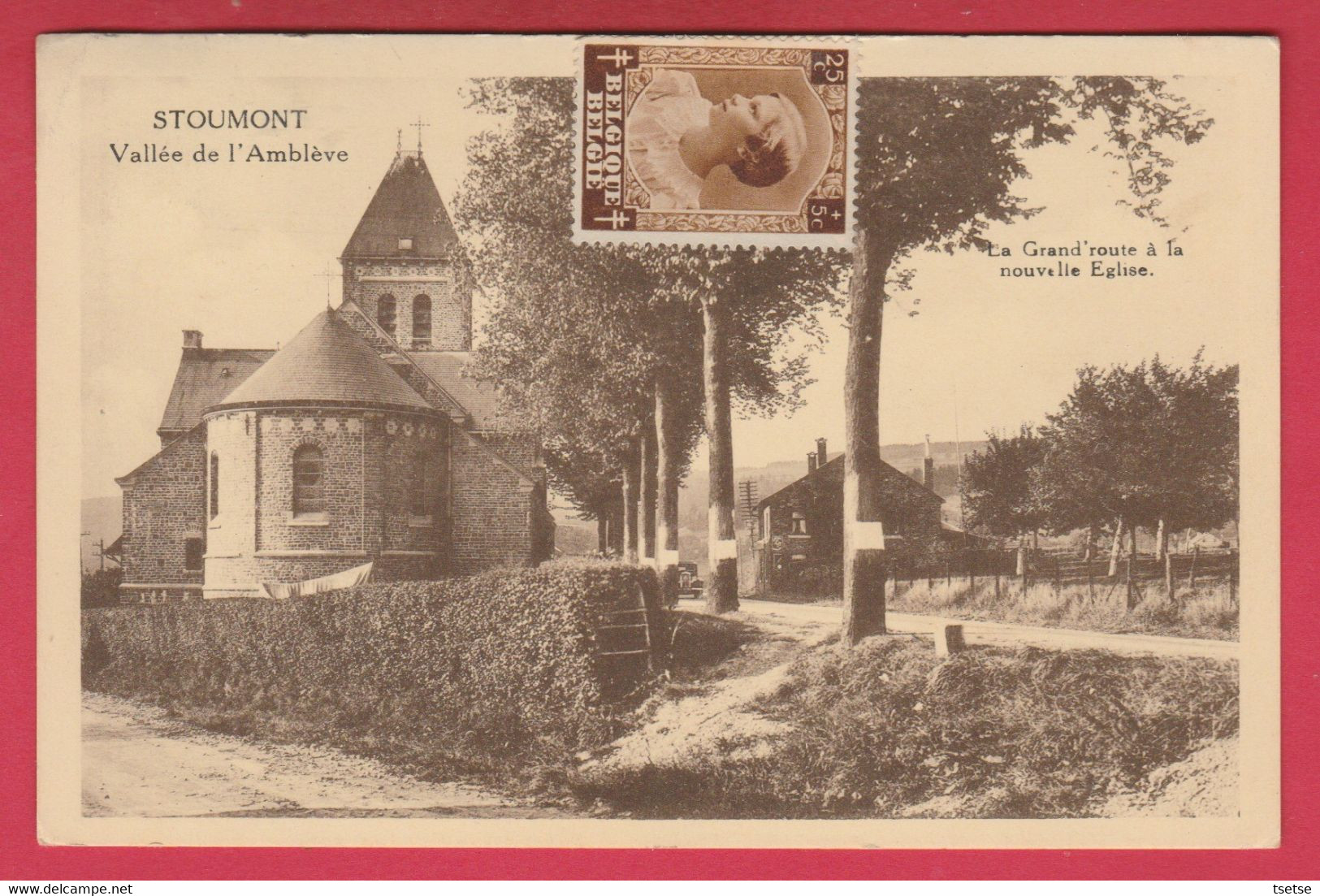 Stoumont - La Grand'route à La Nouvelle Eglise - 1936  ( Voir Verso ) - Stoumont