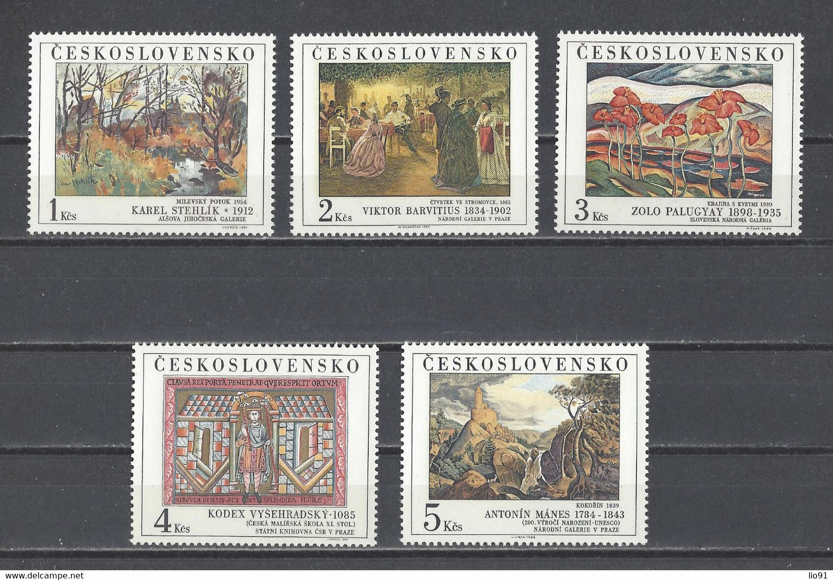 TCHECOSLOVAQUIE  YT   N° 2608/2612   Neuf **   1984 - Unused Stamps