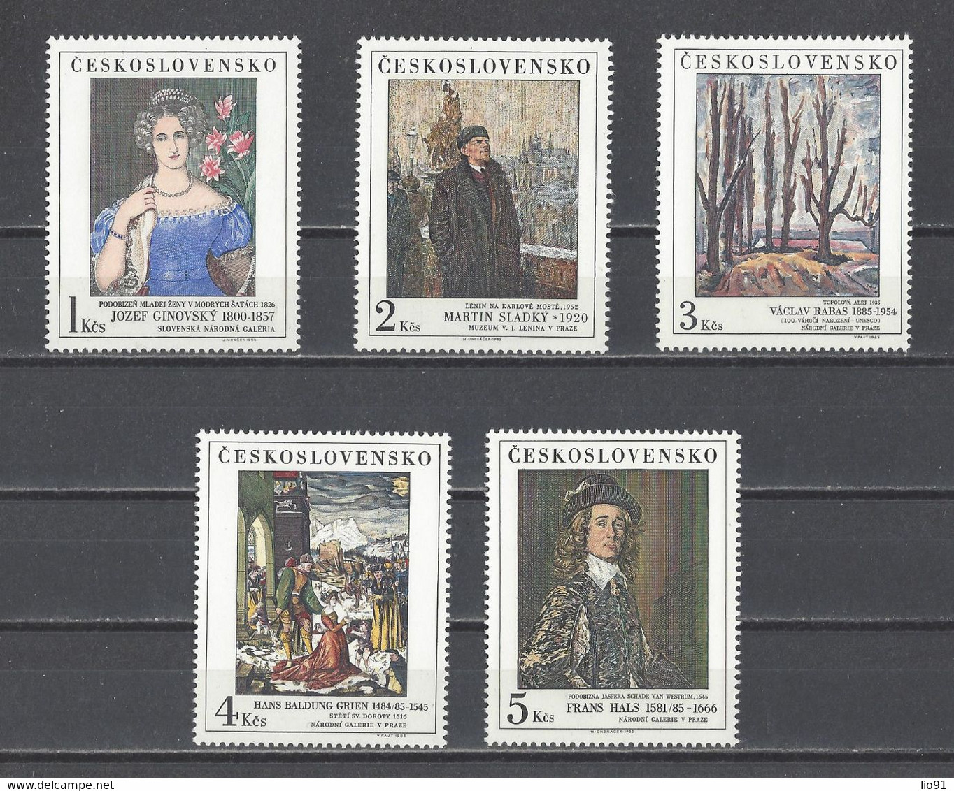 TCHECOSLOVAQUIE  YT   N° 2655/2659   Neuf **   1985 - Unused Stamps