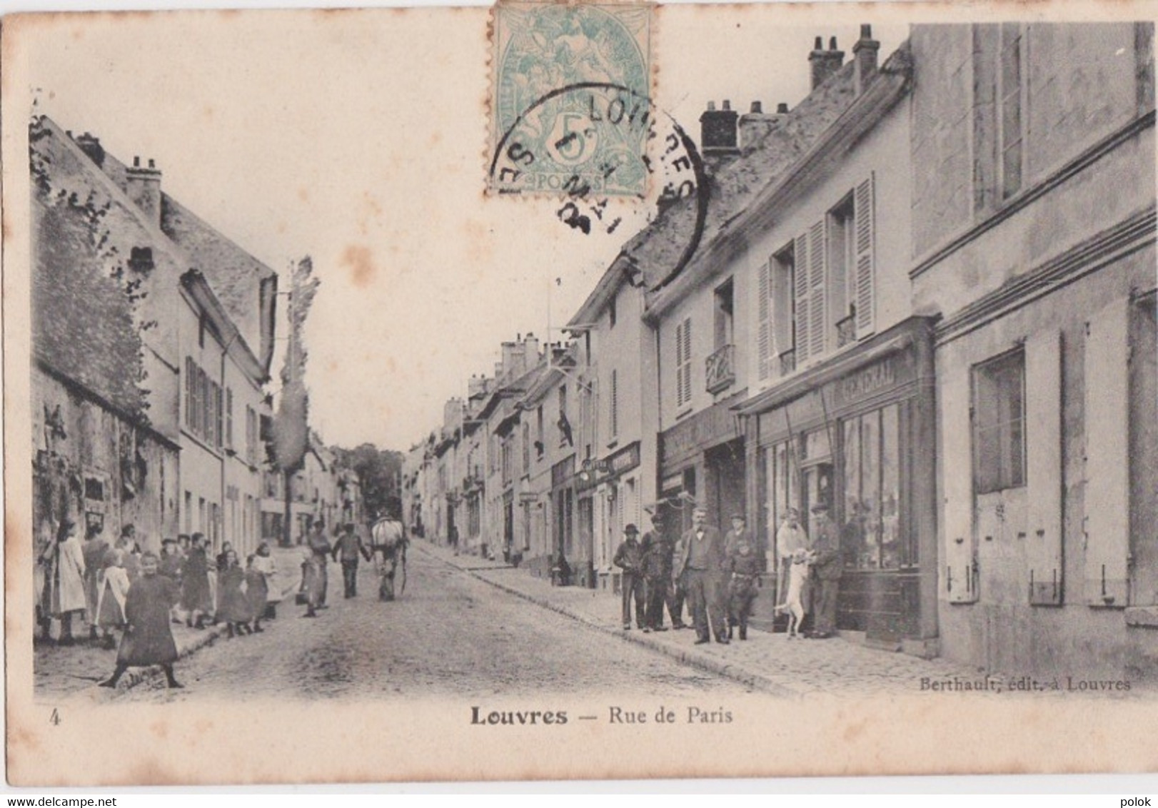 Cf - Cpa LOUVRES - Rue De Paris - Louvres