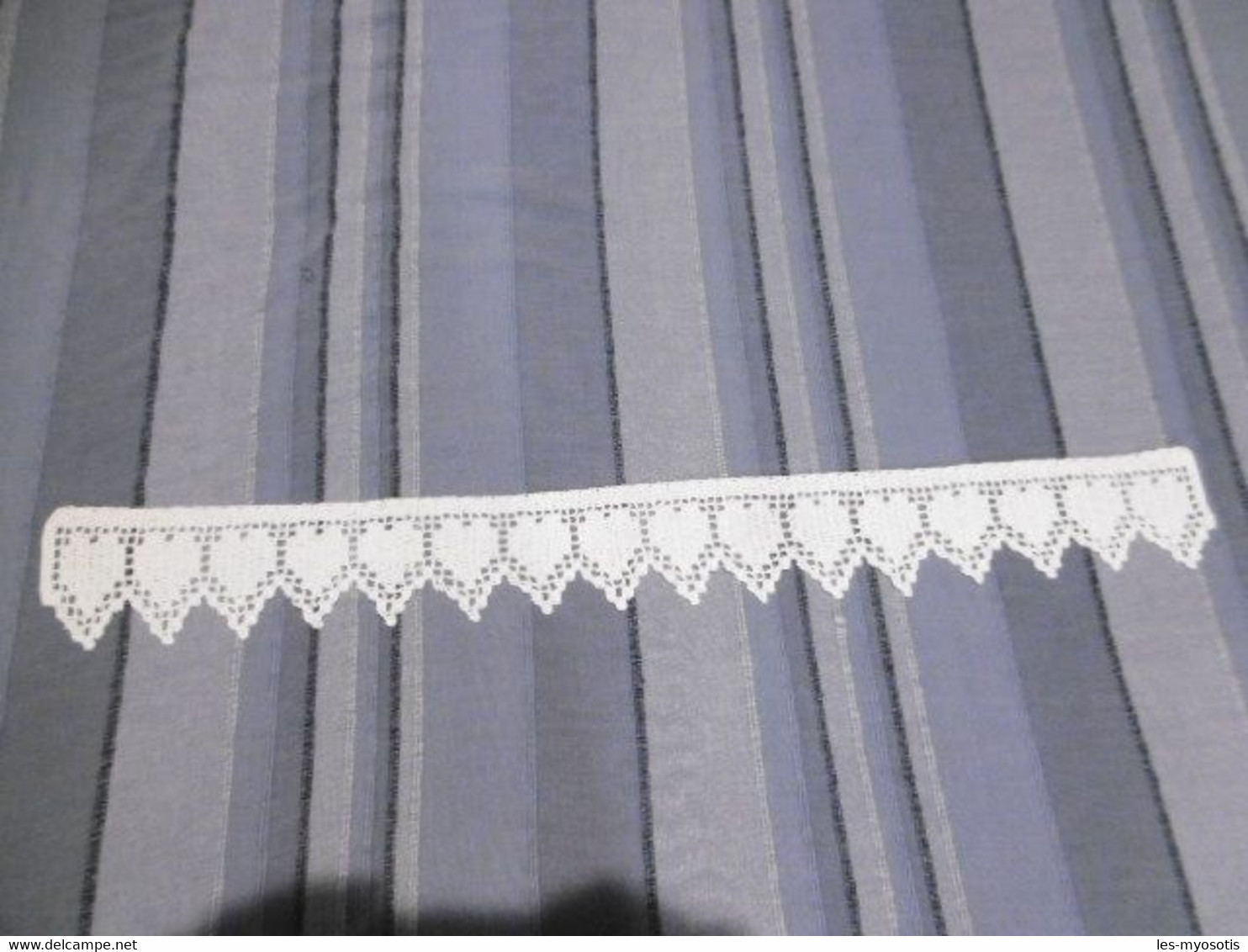 Bordure Réalisée Au Crochet En Coton Blanc . - Vorhänge