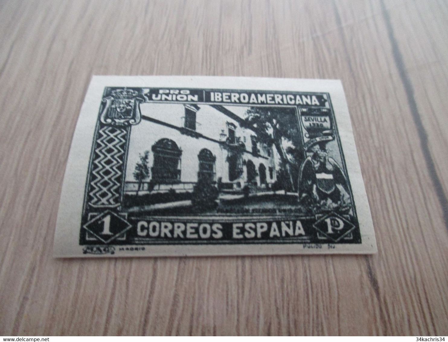 Espagne Espana Vignette Non Dentelée Ibericoamerica Pro Union - Other & Unclassified