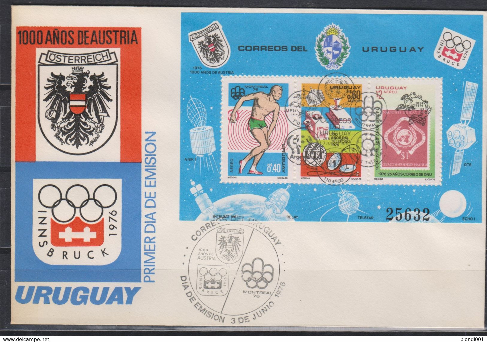 SPACE - Olympics - URUGUAY - FDC Cover - Collections