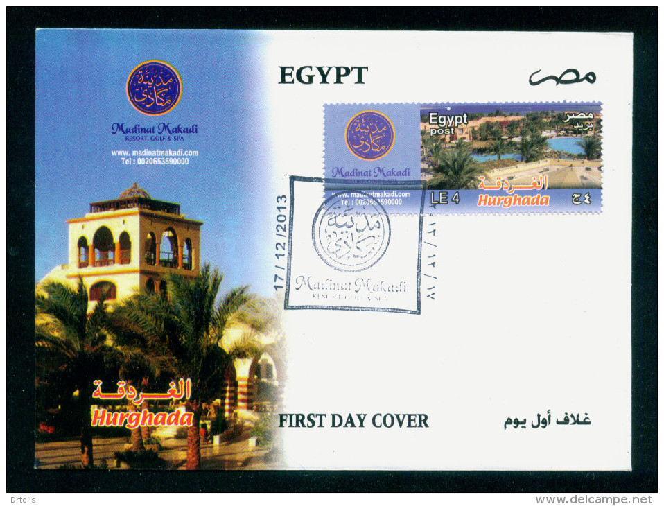 EGYPT / 2013 / TOURISM / UTOPIA RESORT ; MARSA ALAM ( RED SEA ) / HURGHADA  : MAKADI & SAHL HASHEESH / FDC - Brieven En Documenten