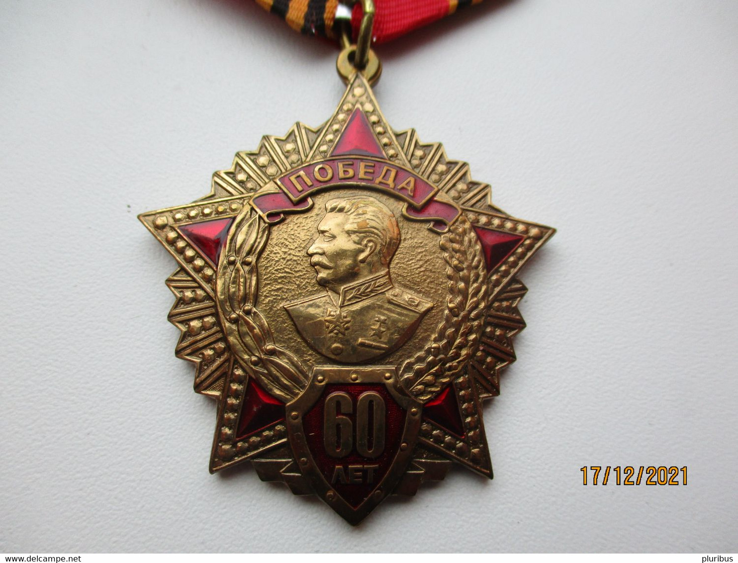 RUSSIA USSR MEDAL STALIN 60 Anniversary OF WW II VICTORY , 0 3 - Russia