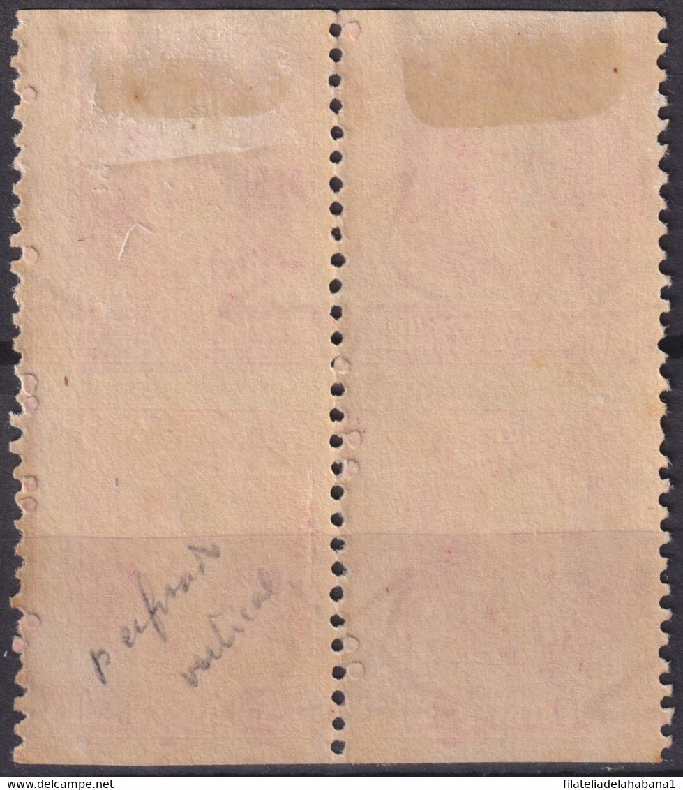 1917-386 CUBA REPUBLICA 1917 2c PATRIOT MAXIMO GOMEZ BL4 FORGERY PERFORATION ORIGINAL GUM. - Unused Stamps