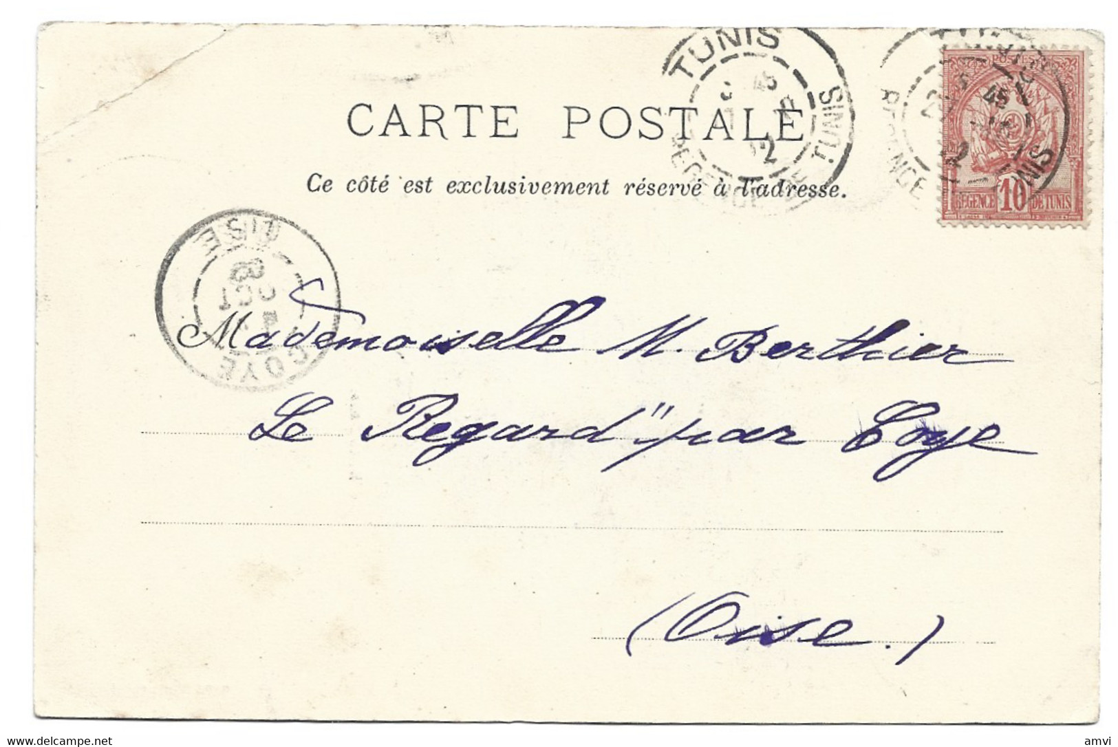 (4633) Tunis Tunisie 1902 Sur Carte Casino Du Belvedere Regence De Tunis 10 - Cartas & Documentos