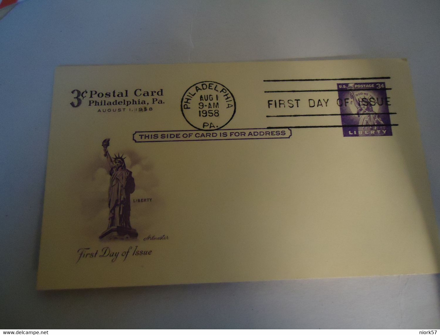 UNITED STATES FDC  POSTAL CARDS 1958  3C - Sonstige & Ohne Zuordnung