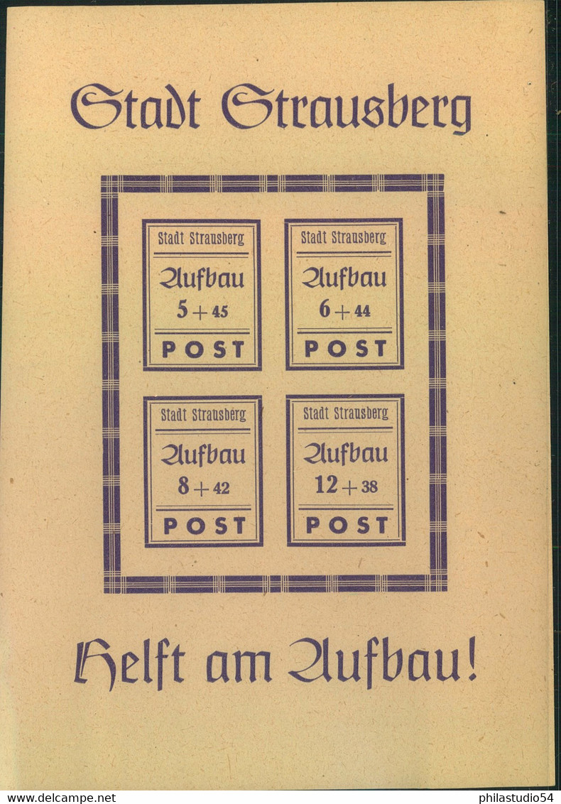 1945, LOKALAUSGABEN, Aufbaublock Spremberg Type II Postfrisch - Neufs