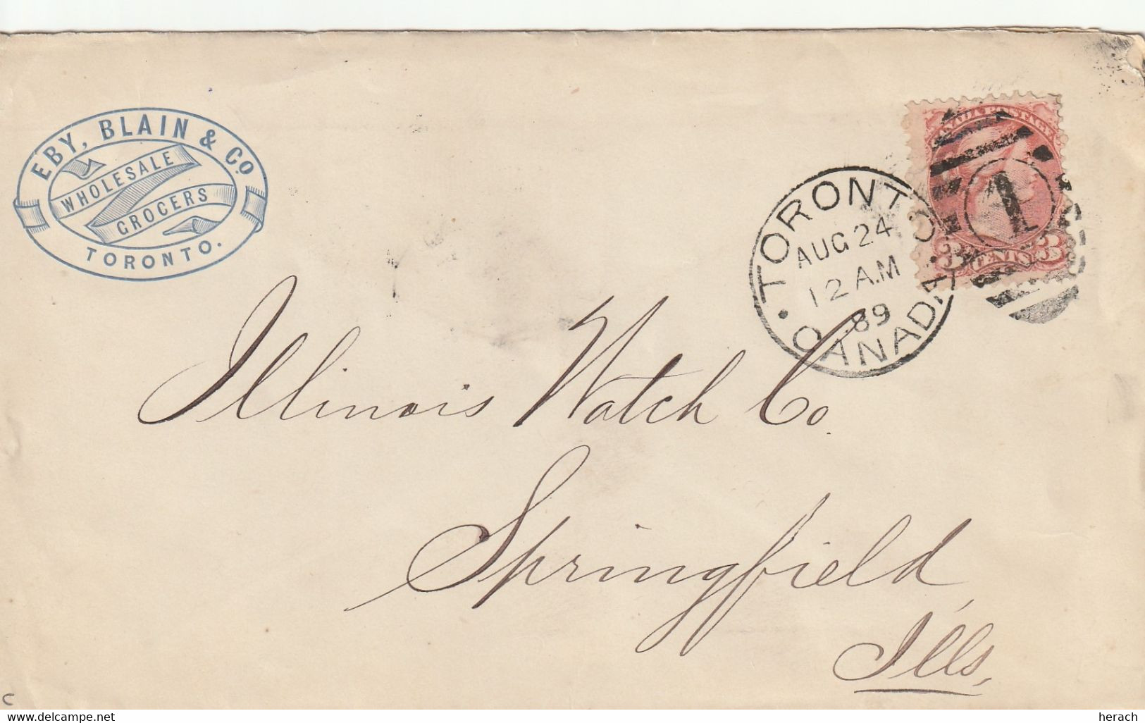 Canada Lettre Toronto 1889 - Cartas & Documentos
