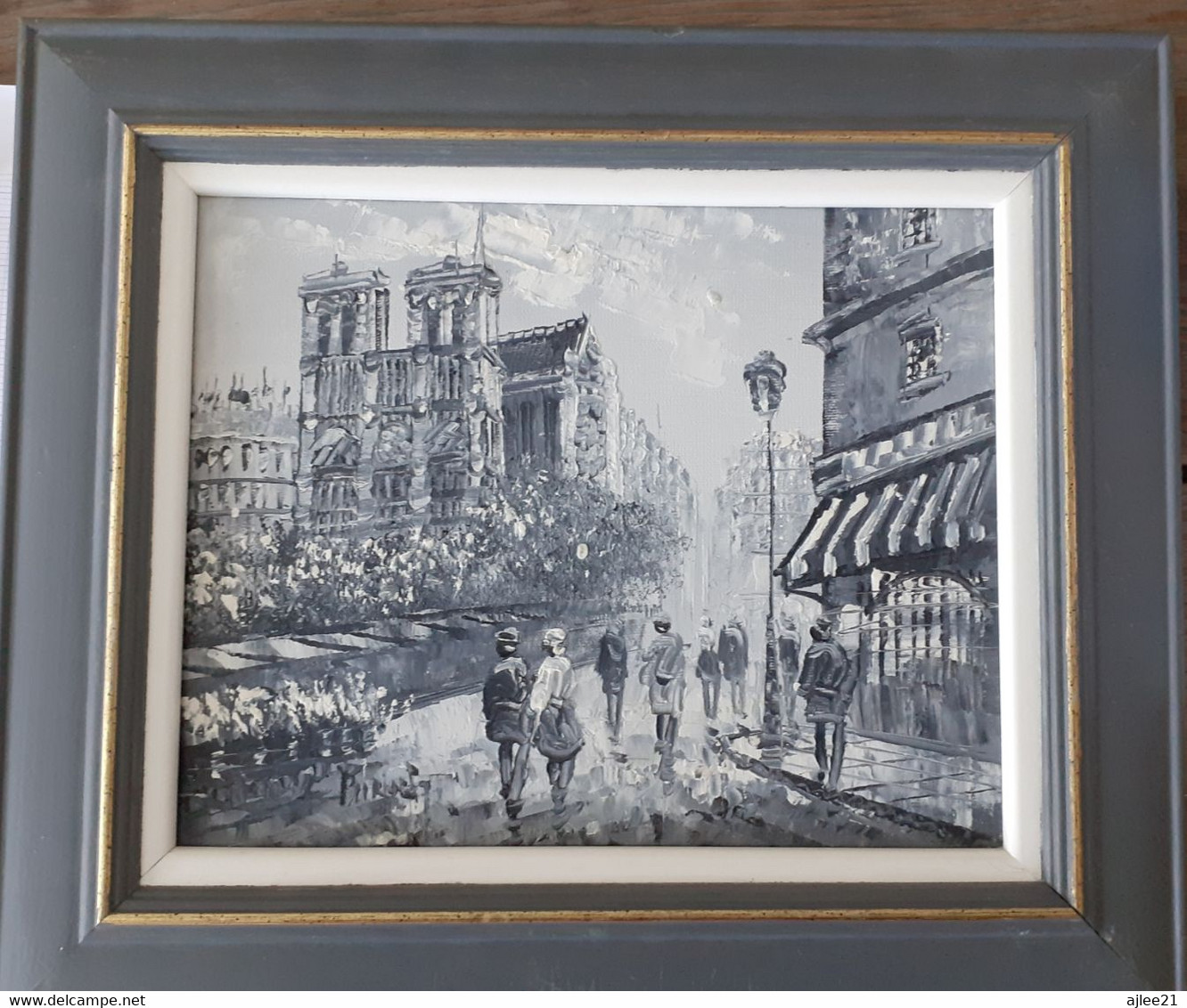 Notre-dame De Paris. Signé Burnett. - Acryl