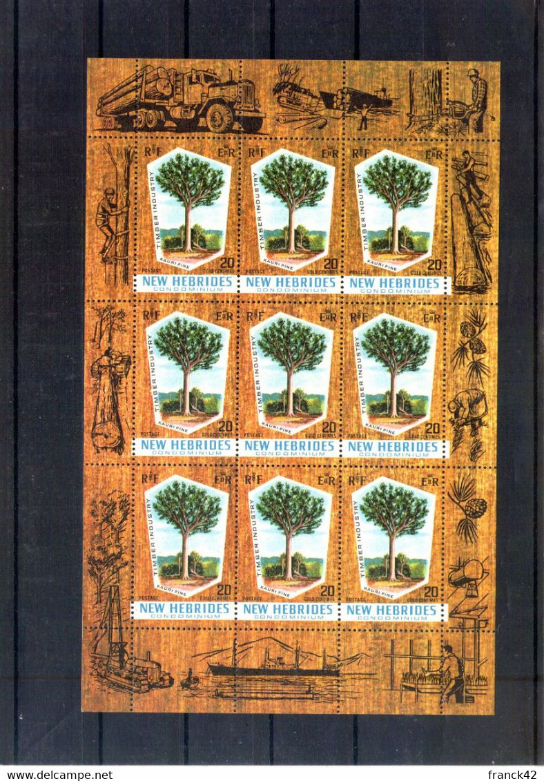 Nouvelles Hébrides. Industrie Du Bois. Légende Anglaise - Unused Stamps